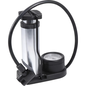 Genérico - Bombin Pie Bicicleta Portatil Inflador Balon Moto Accesorios Plateado