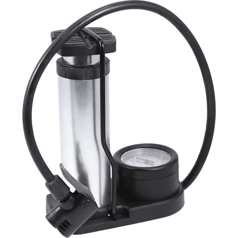 Genérico - Bombin Pie Bicicleta Portatil Inflador Balon Moto Accesorios Plateado