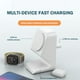 thumbnail image 4 of Soporte de carga inalámbrico magnético 3 en 1 compatible con iPhone, AirPods y Watch, carga rápida y diseño que ahorra espacio.-Blanco, 4 of 6