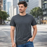 Creaprint - Polera Algodon Mc Unisex Color Carbon Talla S