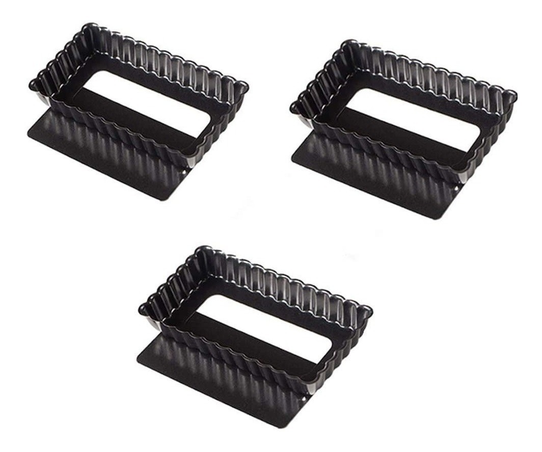 Genérico - Pack X3 Moldes Desmontables Moldes Rectangular Individual