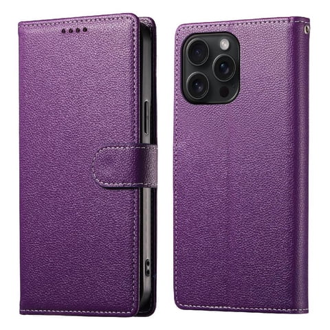 Foxdock - Funda Para Iphone 15 Pro Max– Cuero Premium, 3 Ranuras Para Tarjetas, Protección Contra Impactos