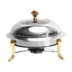 thumbnail image 3 of Bandeja Calientaplatos De Acero Inoxidable Para Barbacoa, Camping, Viajes Dorado 26cm, 3 of 5