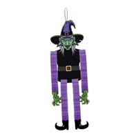 Bothyi - Adorno Colgante De Halloween, Decoración Del Hogar, Adorno De Bruja Aterradora Para Ventana Y Puerta