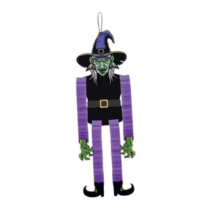 Bothyi - Adorno Colgante De Halloween, Decoración Del Hogar, Adorno De Bruja Aterradora Para Ventana Y Puerta