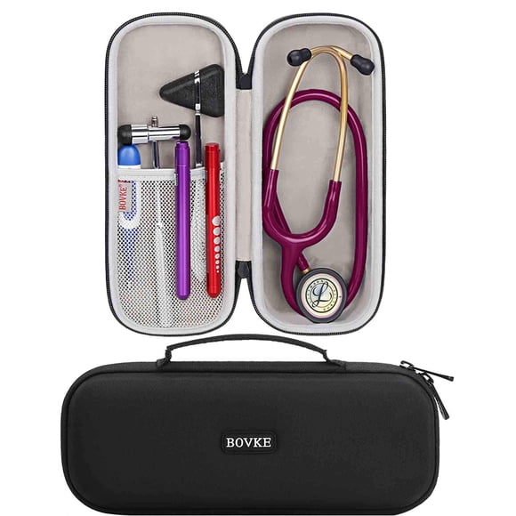 Funda de estetoscopio BOVKE para 3M Littmann Classic III negra