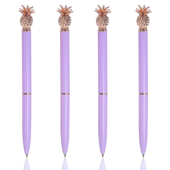 Bolígrafo Biiange Piña Paquete de 4 Tinta Negra Morado