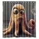 thumbnail image 1 of Cortina de ducha con diseño de pulpo fumador, divertida y adorable, con ganchos, tamaño 66 x 72 pulgadas, 1 of 3