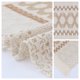 thumbnail image 2 of REGALWOVEN Juego de manteles individuales de estilo rústico, juego de 4 manteles para decoración de mesa de comedor, interior y exterior, lavable, mantel de cocina, limpiar con un paño, Blanco-Marrón, 2 of 6