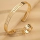 thumbnail image 3 of Stunning 18K Gold Plated Jewelry Set with Cuff Bangle and Opening Finger Ring - Perfect Mother's Day Gift, 3 of 4