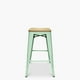 thumbnail image 1 of Taburete Medio 66 Tolix Asiento Madera Menta, 1 of 3