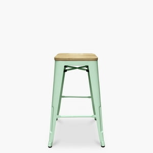 Form Design - Taburete Medio 66 Tolix Asiento Madera Menta