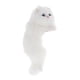 thumbnail image 4 of Lindo Felpa Gato Arte Escritorio Juguetes Simulación Gato Figura Estatua Artesanía Blanco Izquierda, 4 of 5