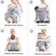 thumbnail image 4 of Mommore Mochila Porta Bebés Ligero 3 en 1 Gris, 4 of 5