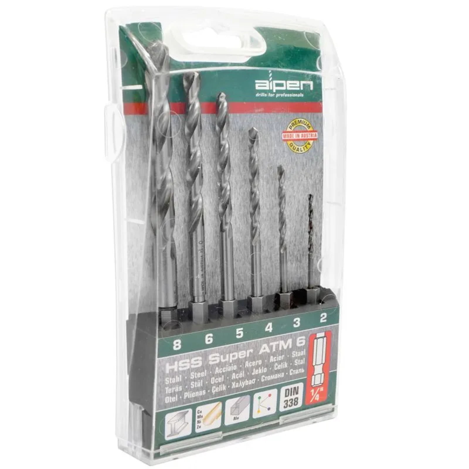 Alpen - Set Brocas (6) Metal Hss Super Toma Hex Atm6