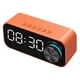 thumbnail image 3 of Reloj Despertador Dual Espejo Bluetooth Con Altavoz Estéreo Temporizador Escritorio Naranja, 3 of 3