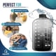 thumbnail image 5 of Botella de agua AQUAFIT de 1 galón (3,78 L) con marcador de tiempo y 2 tapas, 5 of 8