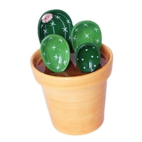 Magideal - Ingredientes Alimentarios Maceta Para Cocina Hornear De Té Lavavajillas Cactus De Seguridad Medidora Creativa De Cactus Con Estatuilla
