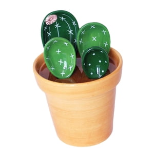 Magideal - Ingredientes Alimentarios Maceta Para Cocina Hornear De Té Lavavajillas Cactus De Seguridad Medidora Creativa De Cactus Con Estatuilla