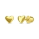 thumbnail image 1 of Aros de Corazón de Plata 925 enchapados en Oro 18k, 1 of 2