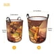thumbnail image 5 of Los Tipos Malos Cesta de lavandería de gran capacidad redonda con asa, bolsa para ropa sucia plegable, almacenamiento para dormitorio, baño y lavadero 44x35 cm, 5 of 6