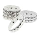 thumbnail image 2 of 3 Pulseras Punk De Cuero Sintético Para Adultos, Hombres Y Mujeres, Para Cosplay, Color Blanco, 2 of 5