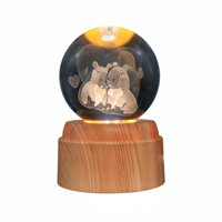 Genérico - Lámpara Bola De Cristal Led Capybara Pareja