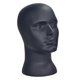 thumbnail image 4 of Modelo De Cabeza De Maniquí Masculino De PVC Sombrero De Peluca Soporte De Exhibición Soporte De Estante Negro Mate, 4 of 5