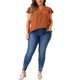 thumbnail image 2 of Agnes Orinda Blusas de Talla Grande para Mujer de Escuela o Universidad con Lunares Suizos, Cuello Entallado, Mangas con Volantes, Básicas y Lindas 3X Caramelo, 2 of 6