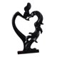 thumbnail image 4 of Figura De Pareja Besándose Estilo Nórdico Para Gabinete De Entrada Decoración Del Hogar De Boda Negro, 4 of 5