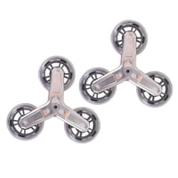 Magideal - 2 Ruedas De Repuesto Triangulares Para Subir Escaleras, Ruedas Para Carretilla De Mano, Ruedas Giratorias Multiusos De Alta Resistencia, Ruedas Para C Naranja