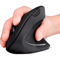 Genérico - Ratón Vertical Inalámbrico Recargable Usb Negro