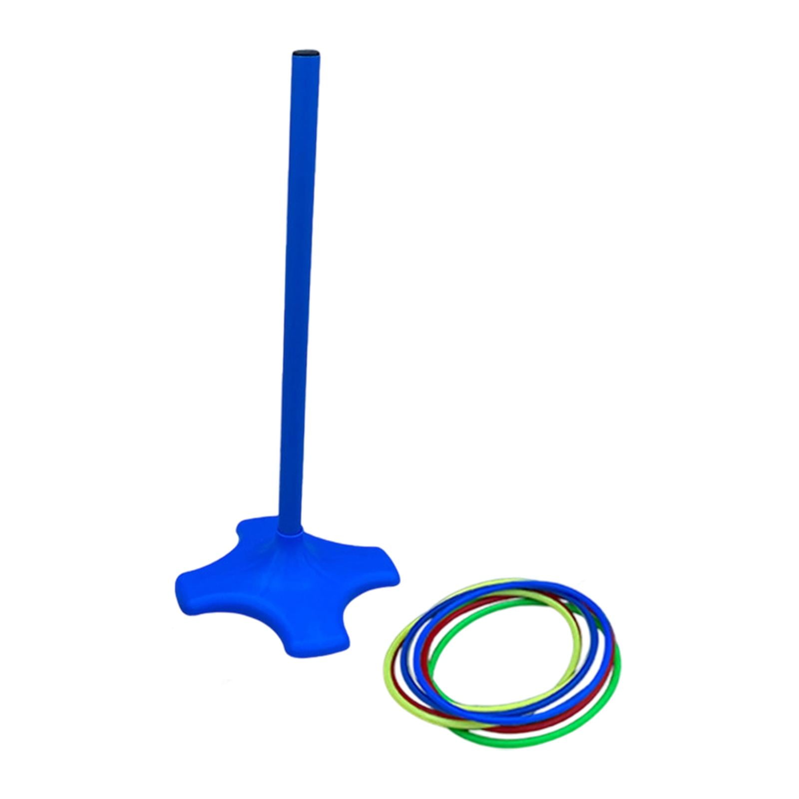 Magideal - Juego De Lanzamiento, Juego De Feria, Regalo Para Niños, Diversión Para Adultos, Para Interiores Y Exteriores, Patio Trasero, Césped, Jardín, Fiesta, Poste Azul