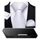thumbnail image 1 of Corbata Hombres + Paño + Colleras. En Caja Para Regalo Papá blanco Talla Única, 1 of 5