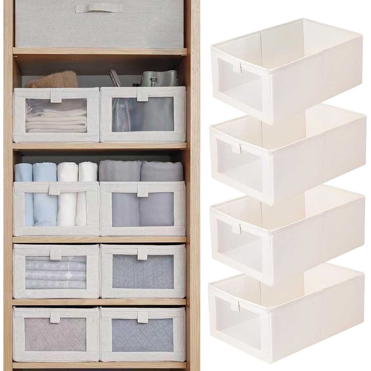 Organizador Closet Pradnel Lino 4un 40.6x27.9x17.8cm Plegable