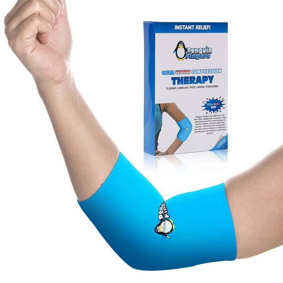 Dedos de pingüino con mangas de hielo para lesiones de codo y tobillo