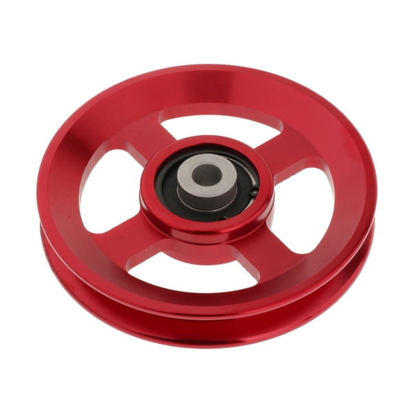 Polea de Cojinete, Accesorios de Gimnasio, Diámetro Interior de 10 Mm, Duradera, Mecanizado CNC, Montaje Práctico, Ajuste Universal para Máquinas de C 114 mm rojo