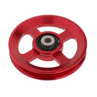 Magideal - Polea De Cojinete, Accesorios De Gimnasio, Diámetro Interior De 10 Mm, Duradera, Mecanizado Cnc, Montaje Práctico, Ajuste Universal Para Máquinas De C 114 Mm Rojo