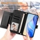 thumbnail image 2 of Funda Tipo Billetera para Samsung Galaxy A24 4G con Cremallera Portatarjetas Soporte Correa de Muñeca Cuero Negro, 2 of 5