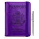 thumbnail image 1 of Funda de pasaporte WALNEW RFID de piel sintética con bolígrafo para viajes, 1 of 9