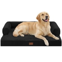 Cama Ortopédica Impermeable Para Perros Casa Paw 91X69 Cm Negra