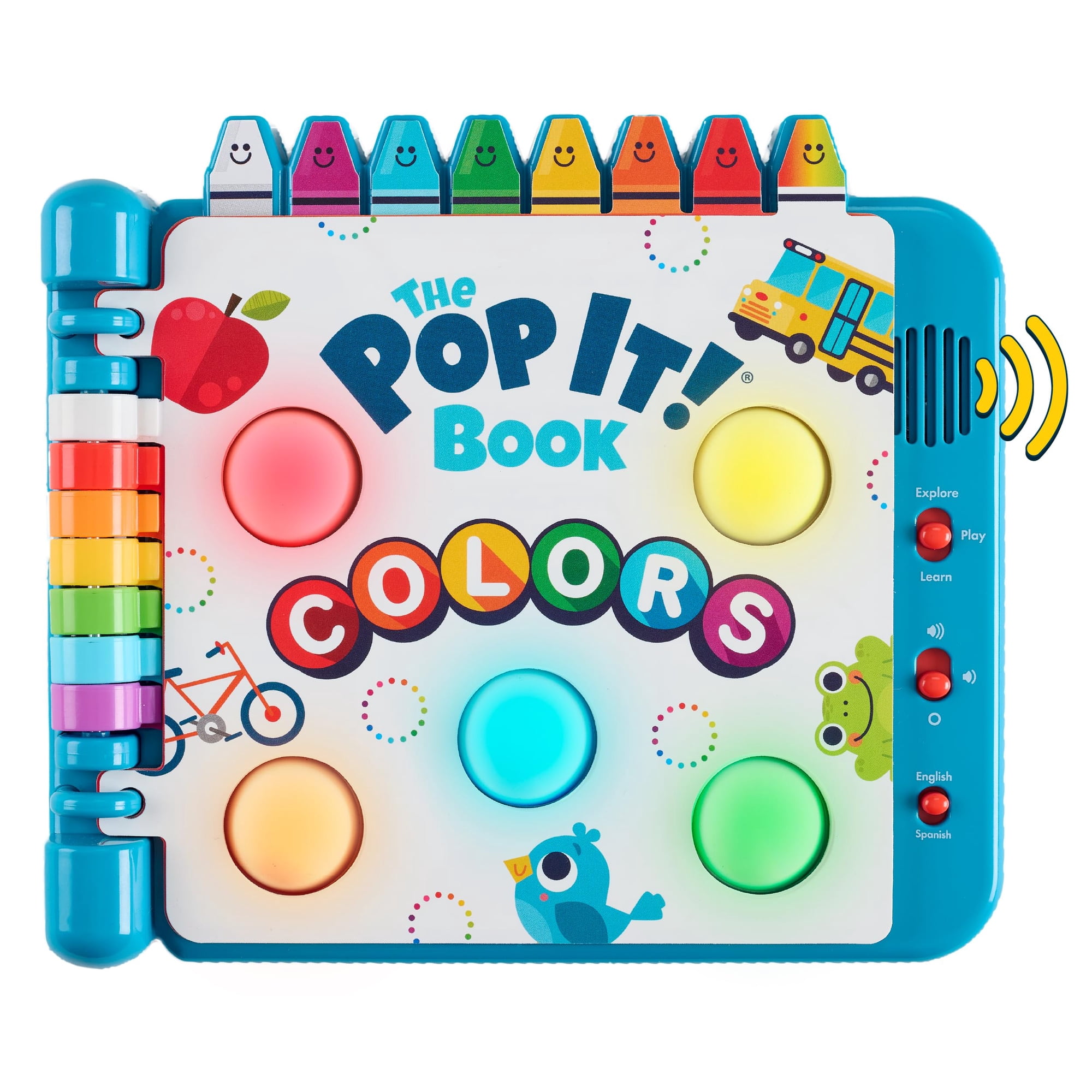 Libro Interactivo De Aprendizaje Sensorial Chuckle & Roar Pop It! Libro: Colors