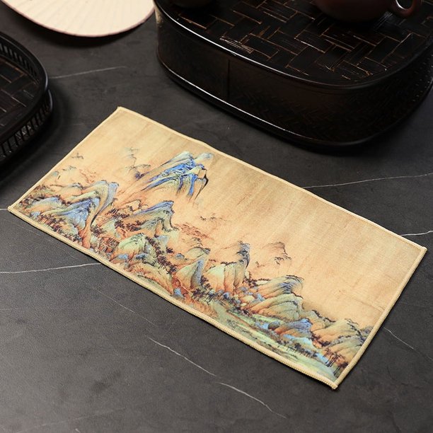 14*7in Thickened Absorbing Chinese Soft Tea Coaster - Perfect for Enjoying Your Favorite Beverages!