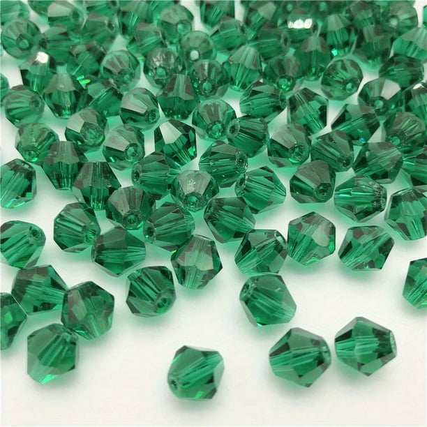 90pcs Austrian Crystal Element Bicone Beads 4mm Multicolor Faceted Glass Spacer Beads For Jewelry Making DIY Accessories Handmade Craft Beads Accessories