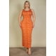 thumbnail image 1 of Vestido Largo Ajustado con Estampado Tie Dye de Talla Grande, 1 of 5