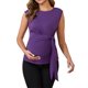 thumbnail image 1 of INSPIRE CHIC Blusa de Maternidad para Mujer con Lazo en la Cintura, Mangas Cortas, Verano, Oficina, Trabajo, Talla XX-Large, Púrpura, 1 of 6