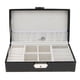 thumbnail image 3 of Caja De Exhibición De Almacenamiento De Joyería Portátil De Cuero De Pu Multifunción Negro, 3 of 5