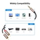 thumbnail image 2 of Cable de 3,5 mm a RCA Yumiwoow, paquete de 2, 1 m, sonido HiFi, carcasa metálica, 2 of 9