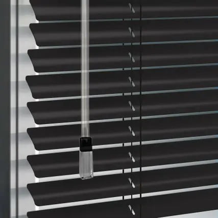 Bertex - Persiana De Aluminio Color Negro, Alto Ajustable Máximo De 230 Cm X Ancho A Elección Para Sala, Living, Oficina O Escritorio (140 Cm De Ancho X 230 Cm De Alto)