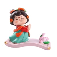 Bothyi - Figura De Niña De La Dinastía Tang, Soporte Para Teléfono, Adorno De Escritorio Para Decoración Del Hogar, Color Verde